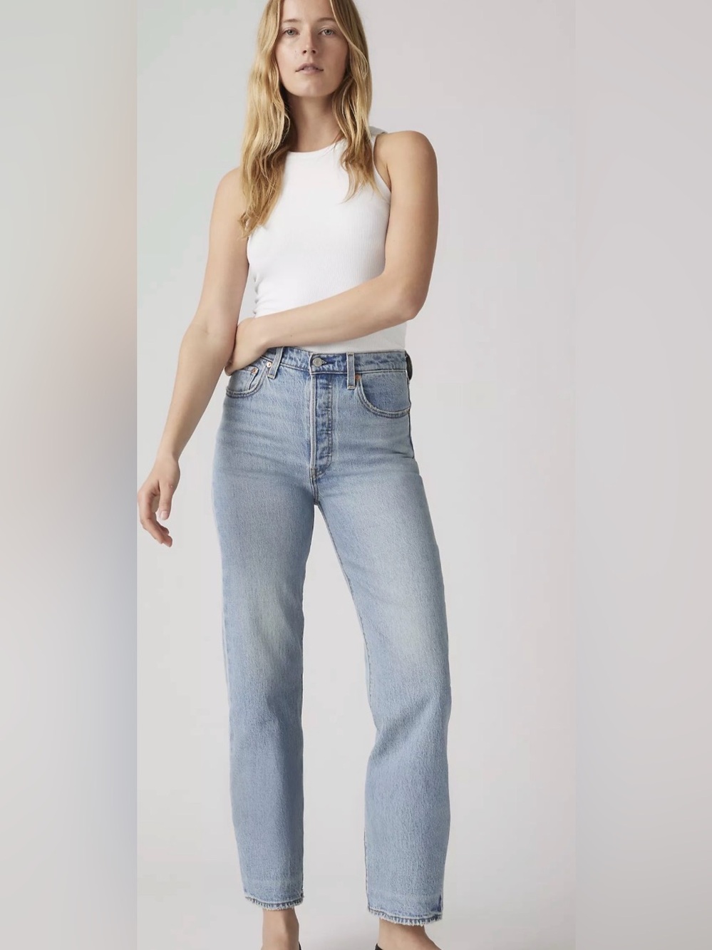 Levi’s ribcage straight ankle jeans